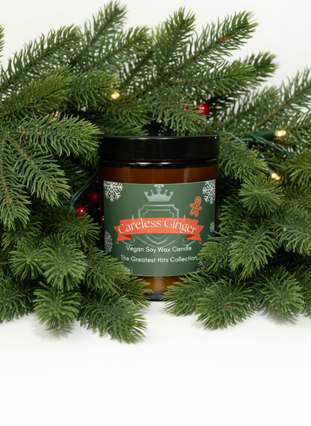 Careless Ginger with pine background