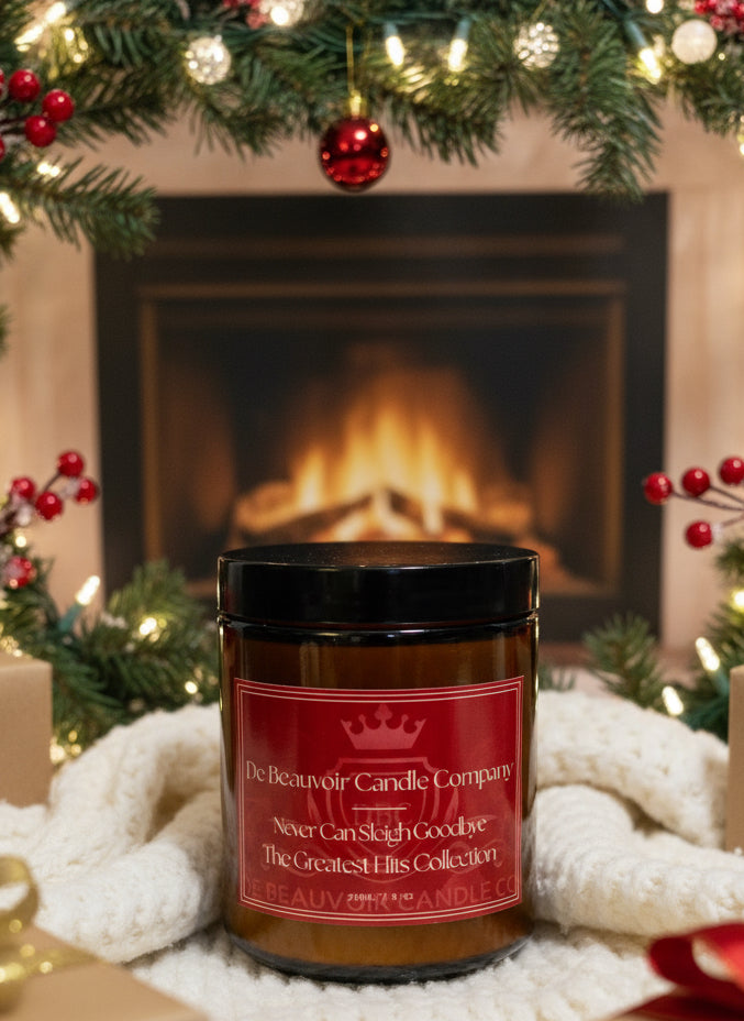 Never Can Sleigh Goodbye Vegan Soy Wax Candle by De Beauvoir Candle Company