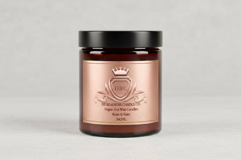 Rose and Rain vegan Cans by De Beauvoir Candle Company 