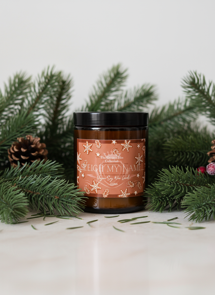 Sleigh My Name with pine background